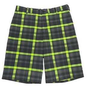 Nike Blue Green 32 Plaid Golf Stretch Shorts in EUC